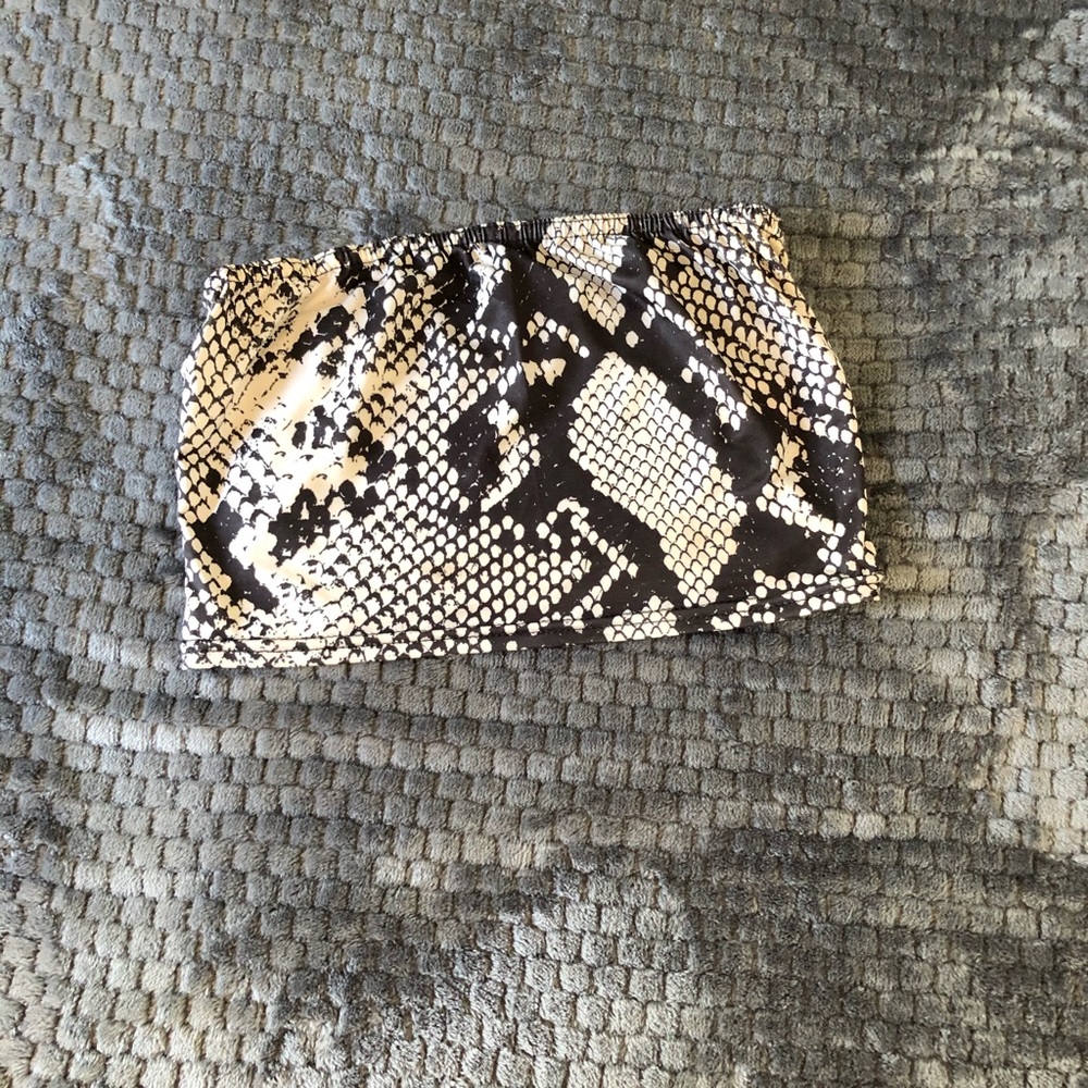 Snakeskin bandeau top